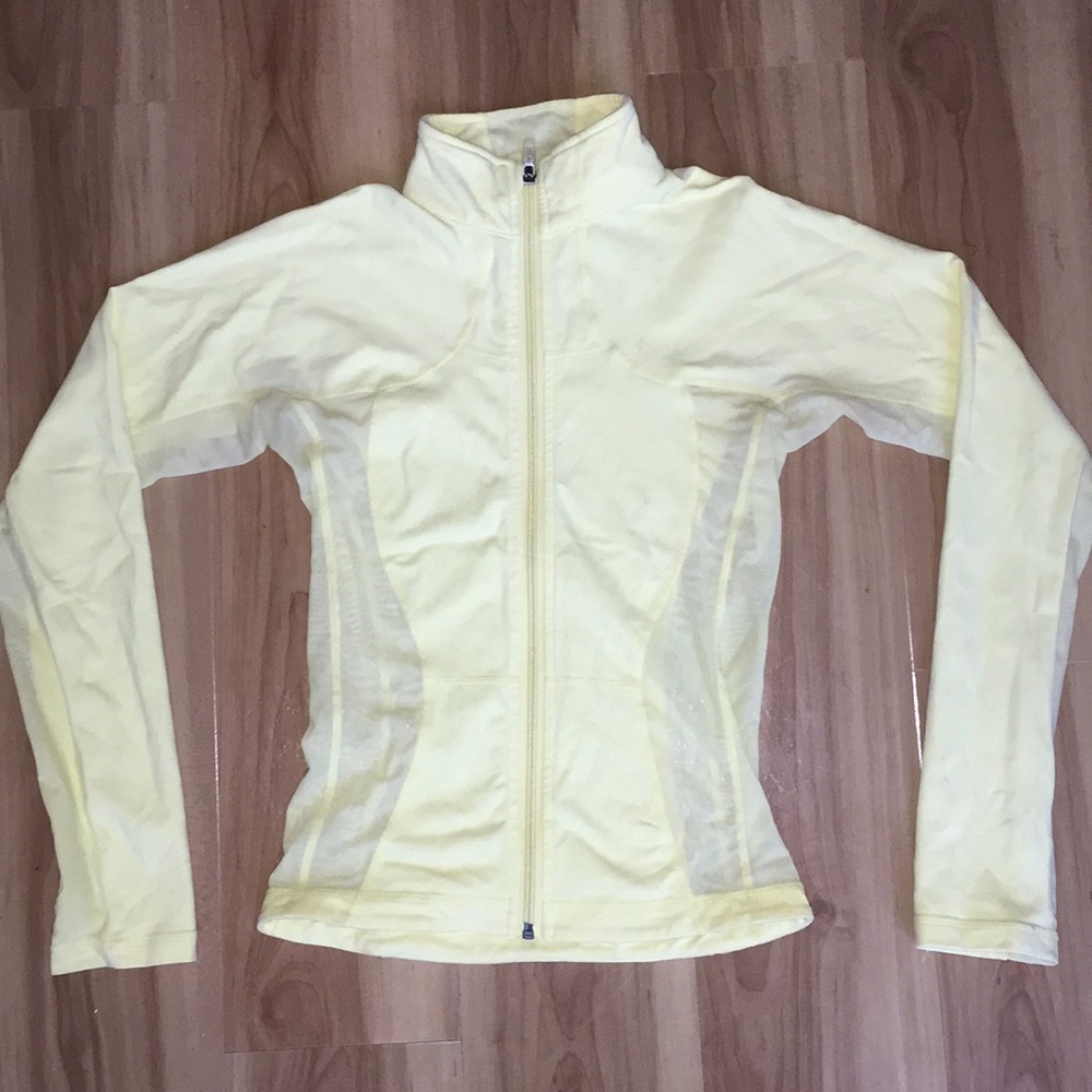 Pale Yellow Lululemon Zip Up